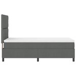 vidaXL Lit à ressorts avec matelas et LED gris foncé  90 x 190 cm  en tissu.