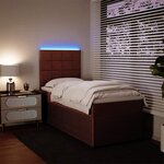 vidaXL Sommier à lattes de lit avec matelas Rose 90x190 cm Velours