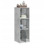 vidaXL Buffet avec portes en verre gris béton 35x37x109 cm