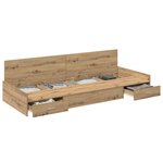 vidaXL Cadre de lit Chêne artisanal 98 5 x 200 cm Bois d'ingénierie