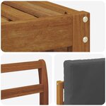 vidaXL Ensemble de canapés d'extérieur 8 pc Naturel et Anthracite