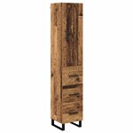 vidaXL Haut Armoire Bois Ancien 34 5 x 34 x 180 cm Bois d'ingénierie