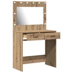 vidaXL Coiffeuse chêne artisanal 78.5 x 41 x 135 cm Bois d'ingénierie