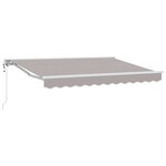 vidaXL Auvent rétractable électrique Gris clair 3 x 2 5 m