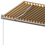 vidaXL Auvent manuel rétractable sur pied 500x300 cm Jaune/Blanc
