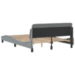 vidaXL Cadre de lit sans matelas gris clair 140x200 cm tissu