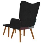vidaXL Chaise de relaxation avec repose-pied Patchwork Tissu