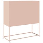 vidaXL Buffet rose 100 5x39x107 cm acier laminé à froid