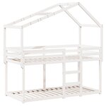 vidaXL Lit superposé sans matelas blanc 90x200 cm bois de pin massif