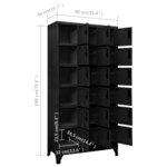 vidaXL Armoire à casiers Noir 90x40x180 cm Acier