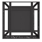 brasero carré vidaXL noir 80x80x30 cm en acier