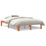 vidaXL Cadre de lit sans matelas cire marron 140x200cm bois pin massif