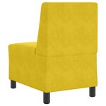 vidaXL Canapé modulaire sans accoudoirs Jaune 55 cm Velours