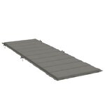 vidaXL Coussin de chaise longue gris foncé mélangé 186x58x4 cm tissu