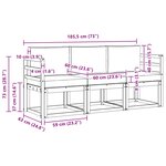 vidaXL Ensemble de canapés d'extérieur 3 pc