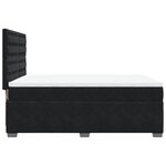vidaXL Sommier à lattes de lit avec matelas Noir 140x200 cm Velours