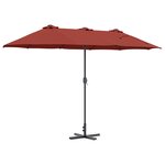 vidaXL Parasol de jardin Couleur terre cuite 380 x 196 x 235 cm