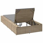 vidaXL Transat avec coussin flottant beige résine tressée