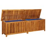 vidaXL Boîte de rangement de jardin 200x50x58 cm Bois d'acacia solide