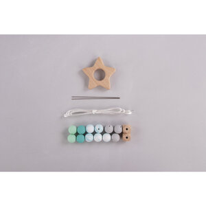 Kit: Anneau Etoile menthe 17 pièces Boite