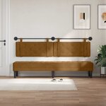 vidaXL Tête de lit suspendue Avec lumière LED Marron Velours