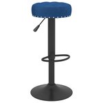 Vidaxl tabourets de bar 2 pcs bleu velours