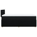 vidaXL Sommier à lattes de lit avec matelas Noir 90x200 cm Tissu