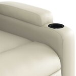 vidaXL Fauteuil inclinable Crème Similicuir