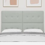 vidaXL Tête de lit LED avec tête de lit Gris clair 144 cm Polyester