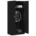vidaXL Garde-robe Noir 80x52x180 cm Bois d’ingénierie