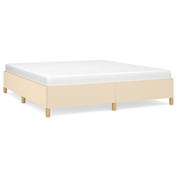 vidaXL Cadre de lit Crème 180 x 200 cm Tissu