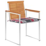 vidaXL Chaises de jardin lot de 8 avec coussins Bois d'acacia solide
