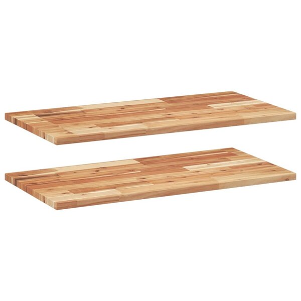 vidaXL Étagères flottantes 2 Pièces 60x40x2 cm acacia massif à l'huile