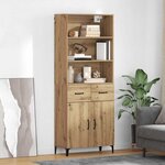 vidaXL Haut Armoire avec tiroir Chêne artisanal 69 5 x 34 x 180 cm