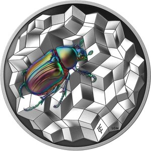 Pièce de monnaie en Argent 25 Dollars g 62.2 (2 oz) Millésime 2025 Entoma SCARABEO