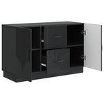 vidaXL Buffet avec tiroir Noir 89 x 34 5 x 57 cm Bois d'ingénierie