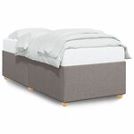 vidaXL Cadre de lit sans matelas taupe 90x190 cm tissu