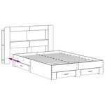 vidaXL Cadre de lit avec rangement Sonoma gris 160 x 200 cm