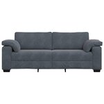 vidaXL Canapé à 3 places gris foncé 178 cm velours
