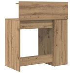vidaXL Bureau avec rangement chêne artisanal 90 x 48 x 101 5 cm