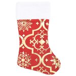 vidaXL Jupe de sapin de Noël de luxe avec chaussette Rouge 90 cm Tissu