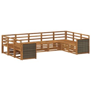 vidaXL Ensemble de canapés d'extérieur 7 pc Naturel