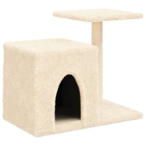 vidaXL Arbre à chat avec griffoirs en sisal crème 50 5 cm