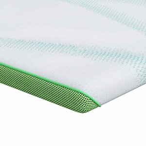 vidaXL Coussins de Matelas Blanc et vert 80 x 200 cm