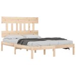 vidaXL Cadre de lit sans matelas 140x190 cm bois massif