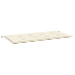 vidaXL Coussin de banc de jardin crème 100x50x4 cm tissu oxford