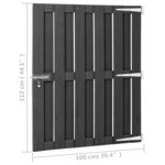 vidaXL Portillon WPC 100x112 cm Gris