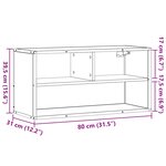 vidaXL Meuble TV sonoma gris 80x31x39 5 cm bois d'ingénierie et métal