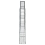 vidaXL Paniers à gabions arqués 15 Pièces 400x30x180/200 cm Fer galvanisé