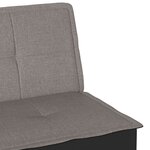 vidaXL Canapé-lit taupe tissu